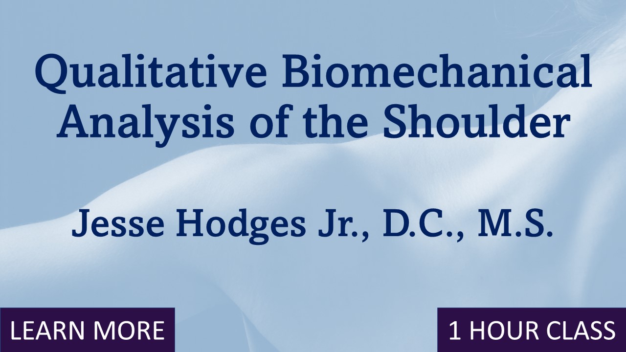 Qualitative Biomechanical Analysis of the Shoulder